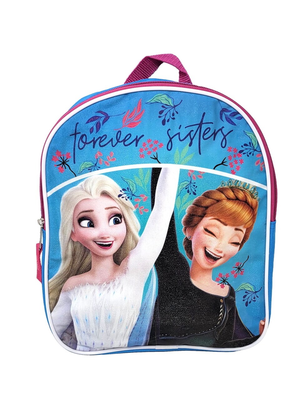 Disney Frozen Backpack Small 11" Anna Elsa Forever Sisters Blue Purple